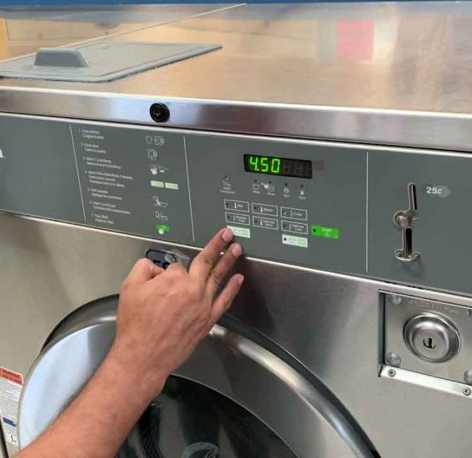 Huebsch coin laundry machine_single